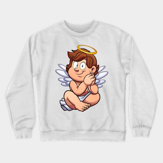 Sitting angel Crewneck Sweatshirt by memoangeles